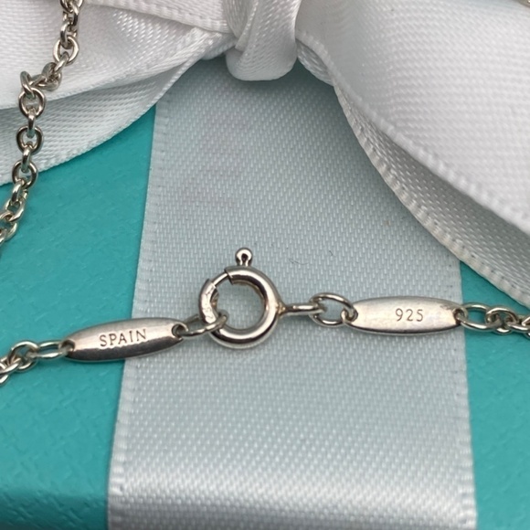 Authentic Tiffany & Co.'s Peretti 18K Rose Gold  & 925 Open Heart Bracelet 7” - Picture 7 of 9